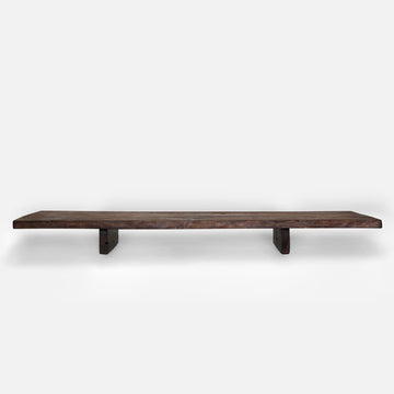 Burned coffee table - Wood - Brown
