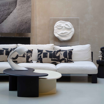 Bea sofa - three seater - aluminium - cotton