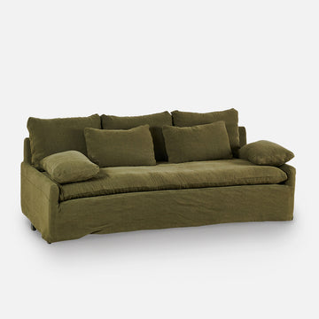 Dina sofa - Three seater - Cotton - Khaki