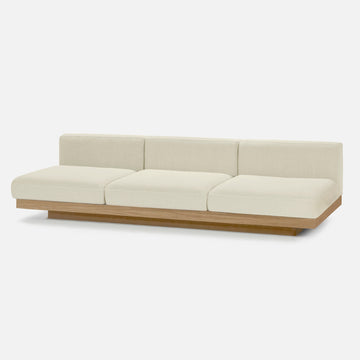 Rudolph outdoor sofa - Three seater - Wood - White