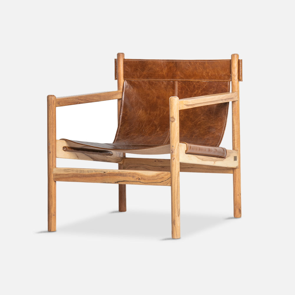 Sonia chair - Leather - Brown