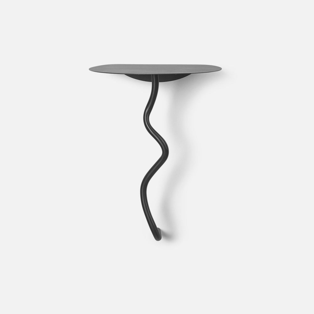 Curvature wall table - Brass - Black