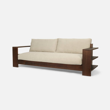 Edre sofa - Linen - Stained pine - Beige - Brown