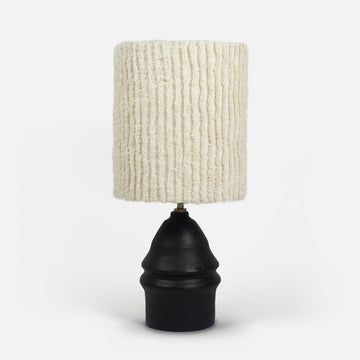 Dante Table Lamp - Ceramics - Cotton - Black - Off white