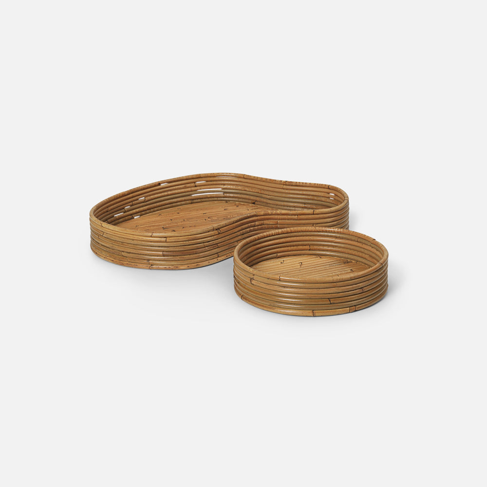 Isola trays - Rattan - Natural