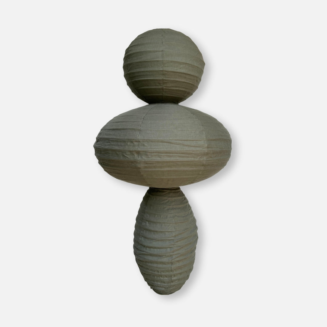 Mabel pendant lamp - canvas - olive green
