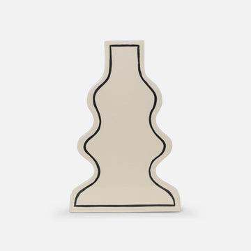 Paste vase - stoneware - off-white