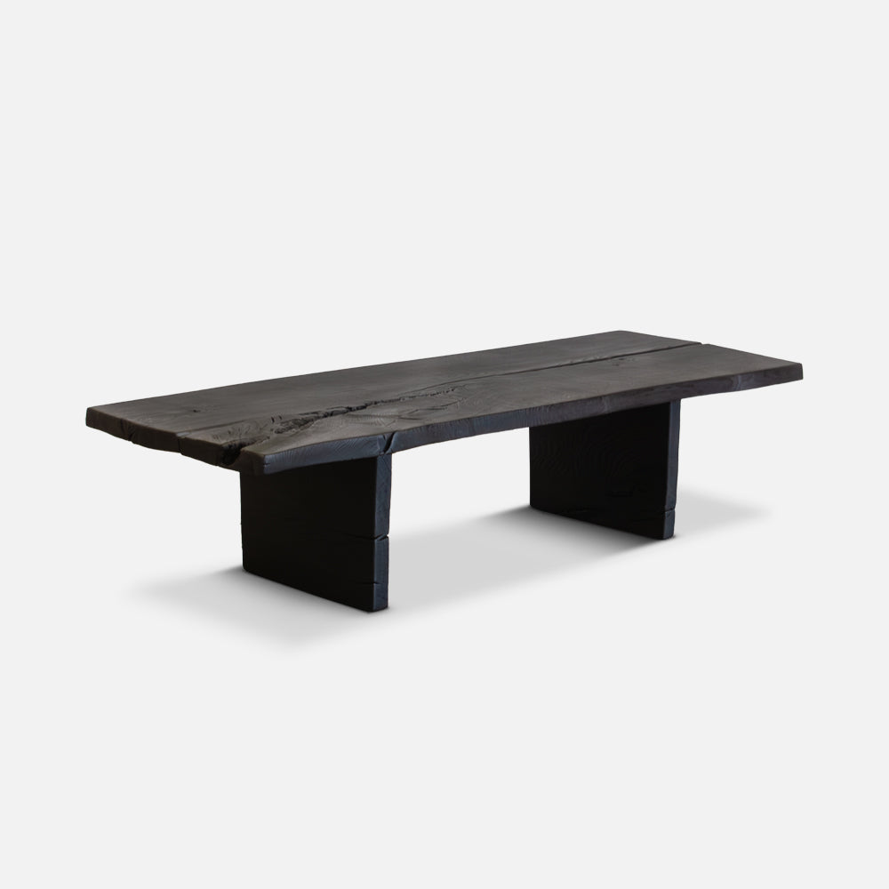 Black wood store coffee table