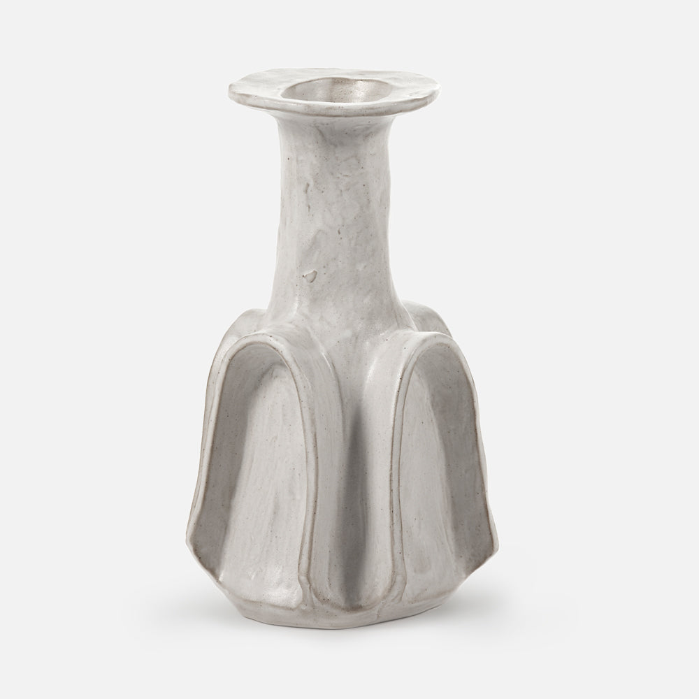 Milly Vase - stoneware - white
