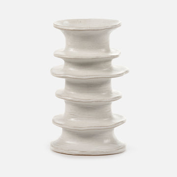 Willy Vase - stoneware - white