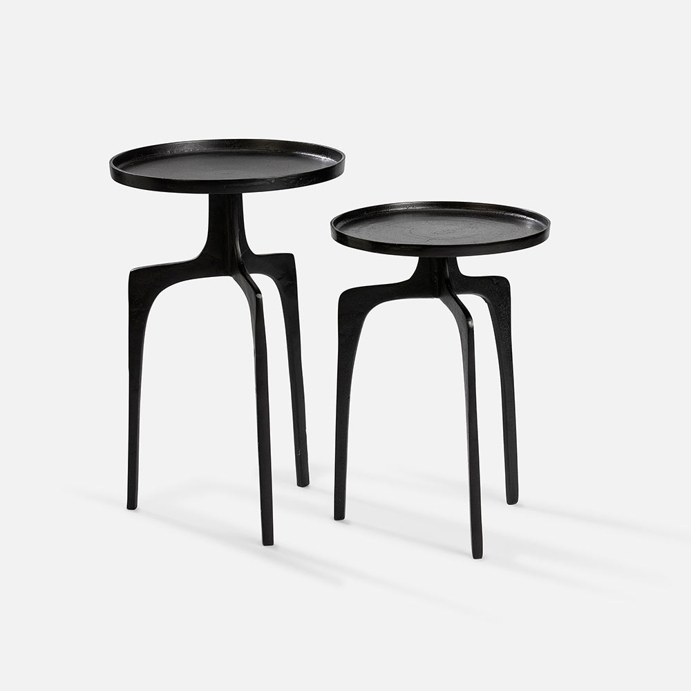 Jonjon side table set - steel - black