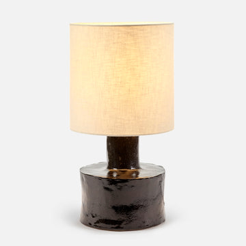 Catherine table lamp - stoneware - Black beige