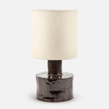 Catherine table lamp - stoneware - Black beige