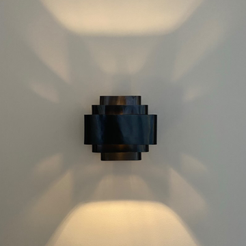 Gaïa wall lamp - brass - black
