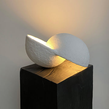 Luno table lamp - Paper-maché - white