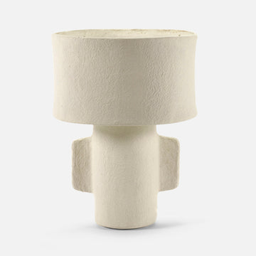 Obi table lamp - paper-maché - white