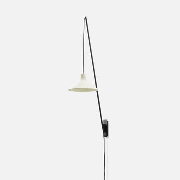 Oskar wall lamp - steel - porcelain - white