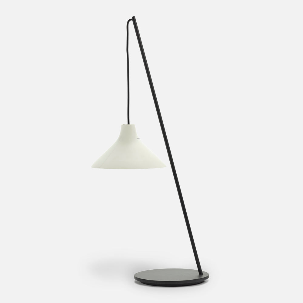 Oskar table lamp - steel - porcelain - white