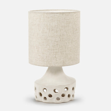 Oya table lamp - stoneware - cream