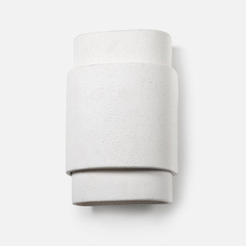 Pierre wall lamp small - stoneware - white
