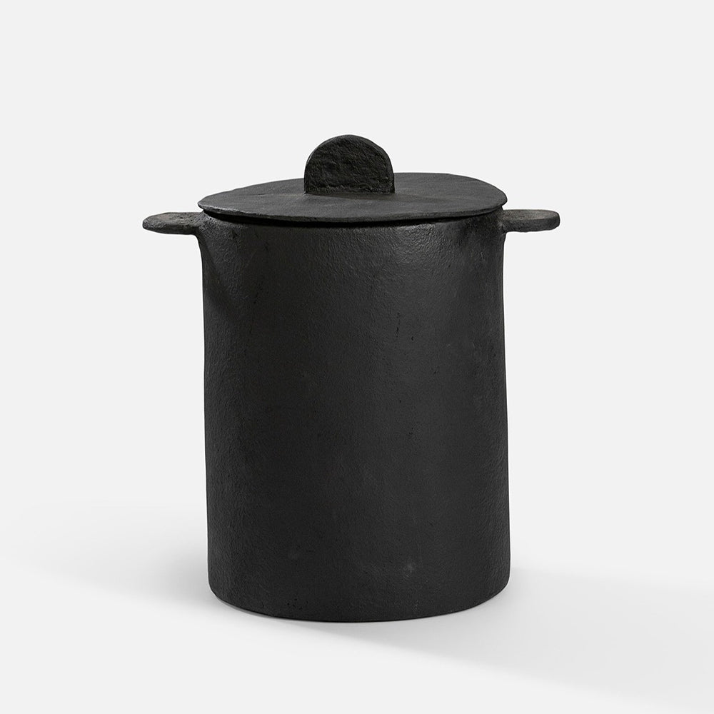 Moise storage box - paper-mâché - black