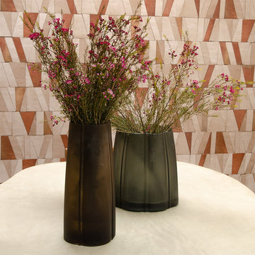 Piet vase - glass - brown