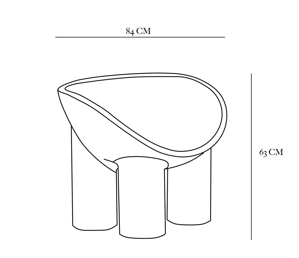 Roly poly top chair dimensions
