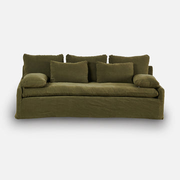 Dina sofa - Three seater - Cotton - Khaki