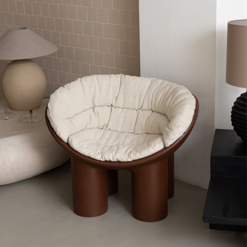 Roly Poly armchair - brown