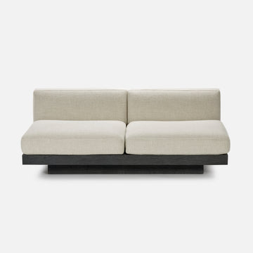 Rudolph sofa - Two seater - Black Wood - Beige